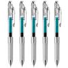 Pentel EnerGel Infree Gel Ink Ballpoint Needle Turquoise Blue Set of 5 Pens, 0.5mm, Tip, Ink,