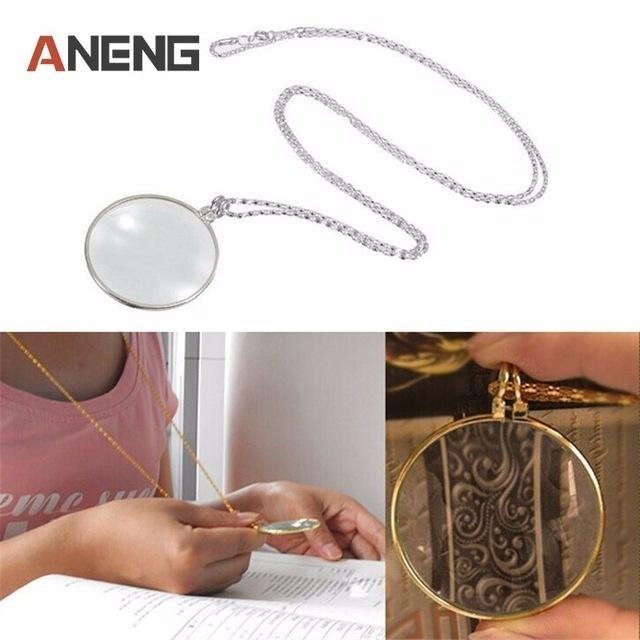 Новый декоративный монокль, подвеска, ожерелье, 5-кратная лупа, монета, увеличительное стекло