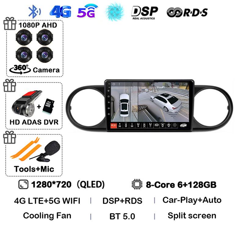 Android 14 Carplay Auto Для Toyota Corolla Rumion Tacoma Автомагнитола Мультимедиа Навигация GPS BT Видеоплеер Стерео Авторадио 4G