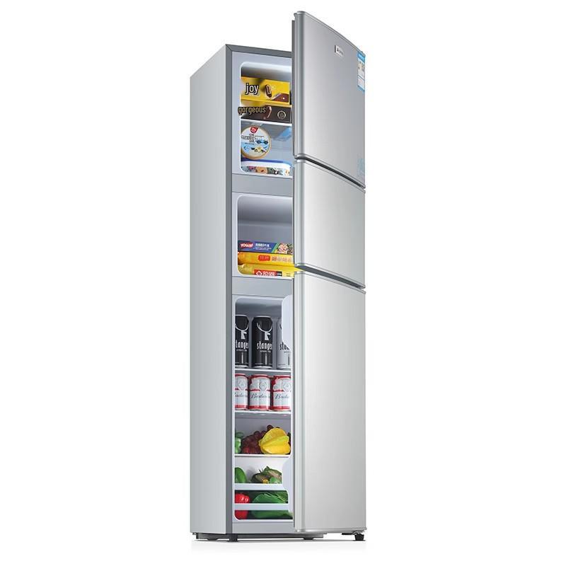 Холодильник Chigo 57-239L трехдверный: Предпочтительный для дома, Большая вместимость, Энергоэффективность первого класса, Многотемпературные зоны.