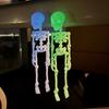 Poseable Skeleton Fridge Magnet with Movable Joints Skull Fridge Magnets for Kitchen Office and Locker Halloween Decoration