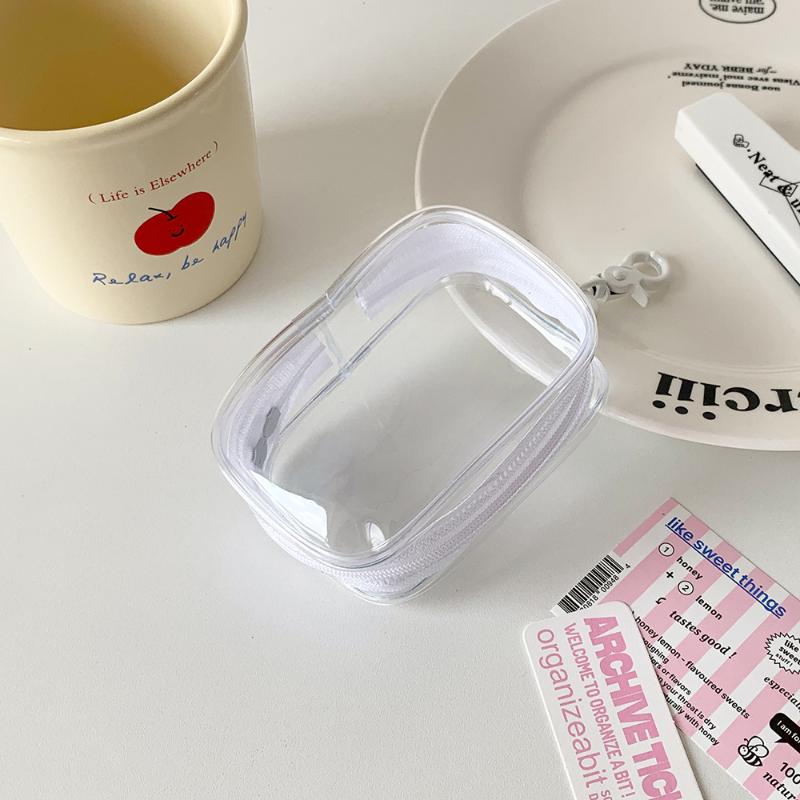 Прозрачный ПВХ плюшевый органайзер для хранения кукол, квадратный кошелек-органайзер для наушников с брелоком, аниме мультяшный дисплей для игрушек, защитный чехол