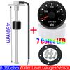 Waterproof 2"52mm Water Level Gauge 0-190ohm Water Level Sensor 100~575mm Custom 7 Color Water Tank Meter Indicator Car Boat