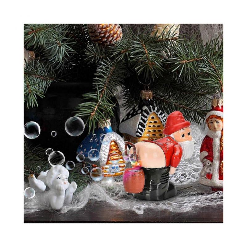 Рождественская автоматическая машина для выдувания пузырей со светом и музыкой, забавные игрушки с Санта-Клаусом, 60 мл раствора для пузырей