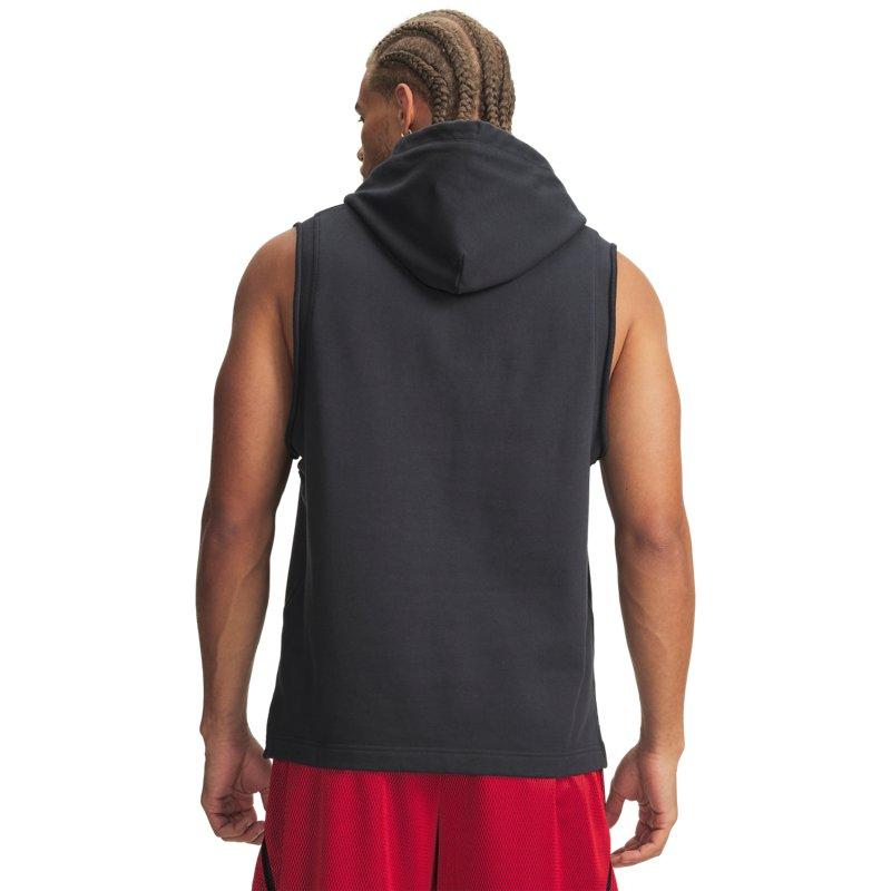 Under Armour Курточка без рукавов Curry Loose для баскетбола, спорта, фитнеса, легкая, дышащая, удобная, мягкая, с капюшоном, мужская, темно-космический серый, 6009769-016
