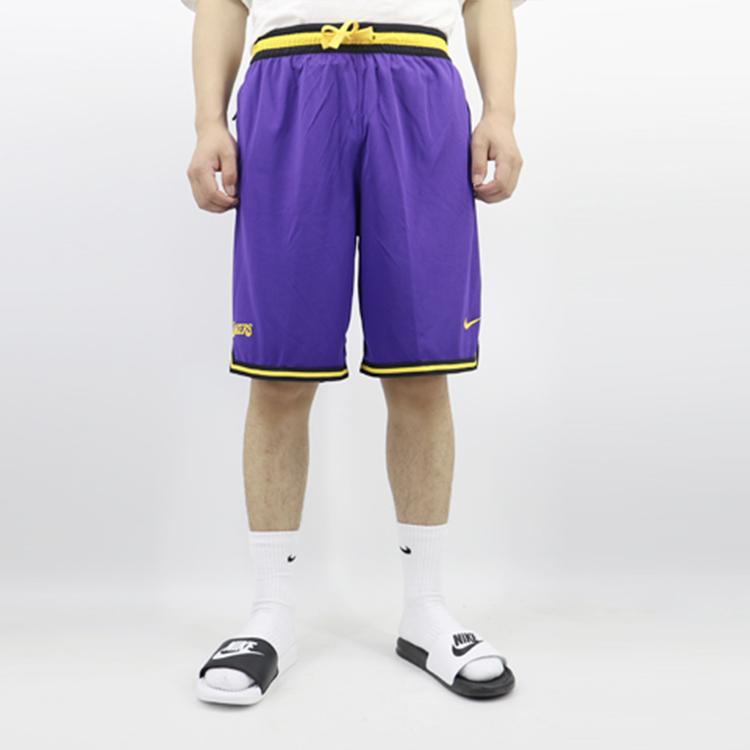 Nike NBA Statement DNA Los Angeles Lakers Баскетбольные тренировочные шорты мужские фиолетовые AV3537-504