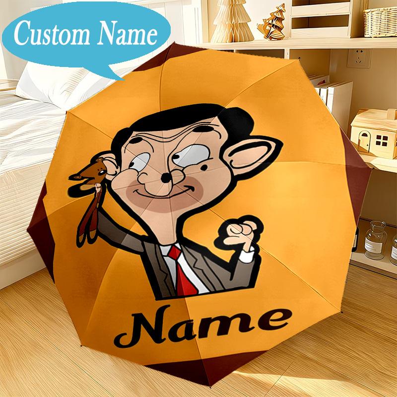 Custom Name Umbrella Bean's Adventure Umbrella 8-Frame for Travel, Camping, Casual Lightweight Portable, Essential for Family Gifts