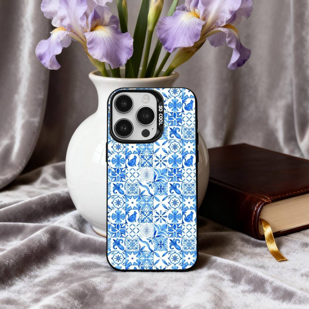 Чехол для телефона T-Tile M-Moroccan Cool Art для iPhone17,16,15,14,13,12,11 Plus,Pro Max Черный Конфетный серебристый чехол для телефона