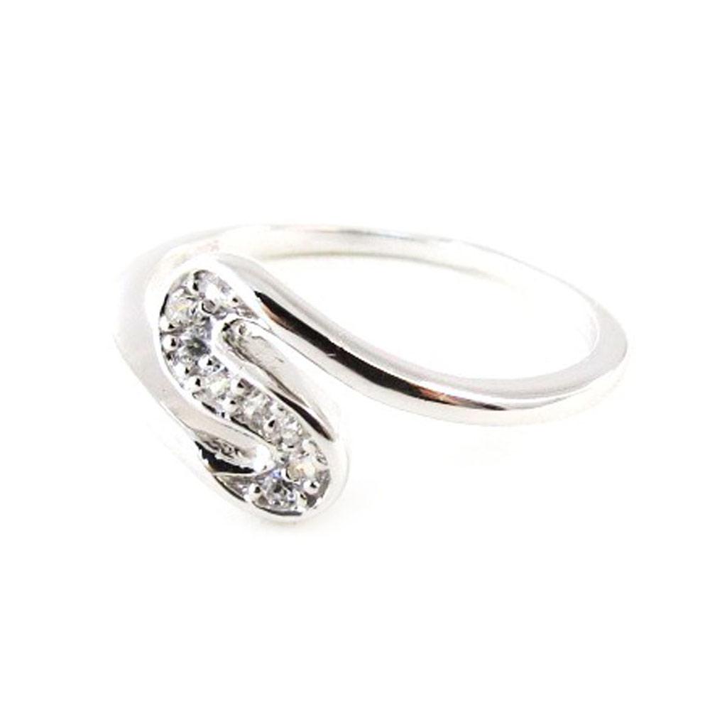 Белое серебряное кольцо 'Goddess'