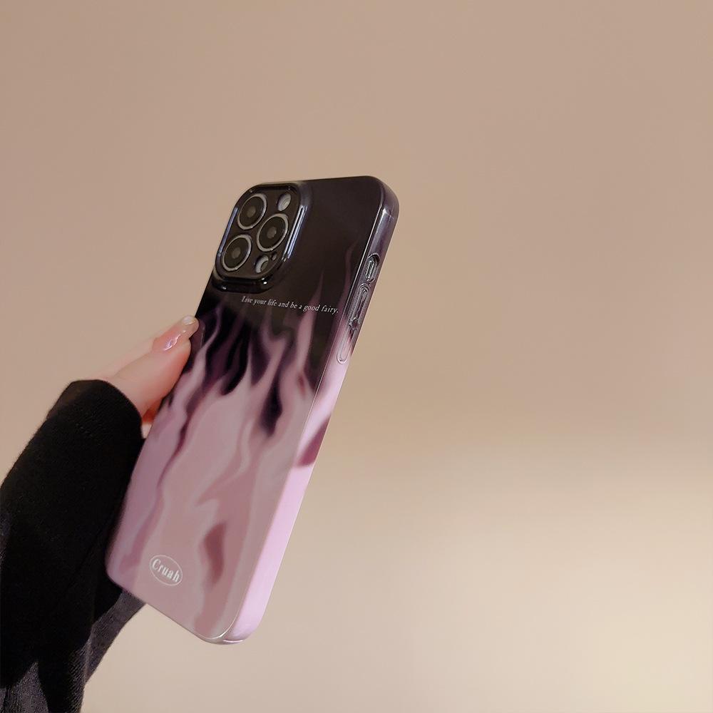 Арт Фиолетовый Огонь Чехол для iPhone 13 iPhone 15 iPhone 16 Pro Max