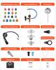 Coolant Pressure Tester Kit, 47Pcs Radiator Vacuum Refill Kit with 3 Metal Adapters, Universal Fit, Automotive Cooling System Pressure Tester Tool,