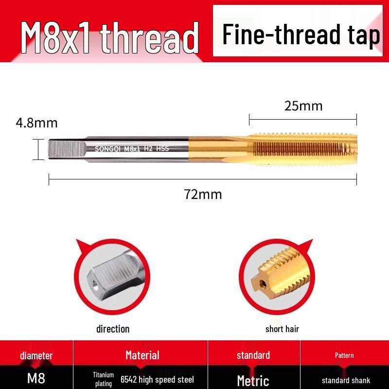 Stainless Steel Machine Taps Drill Bit Set M5-M20