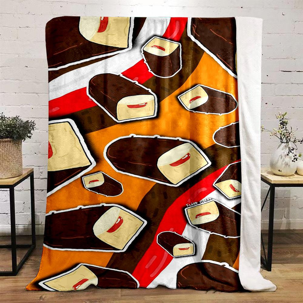 Chocolate Rolls Pattern Blanket Patterned flannel blanket perfect for the bedroom living room, sofa, or a little nap
