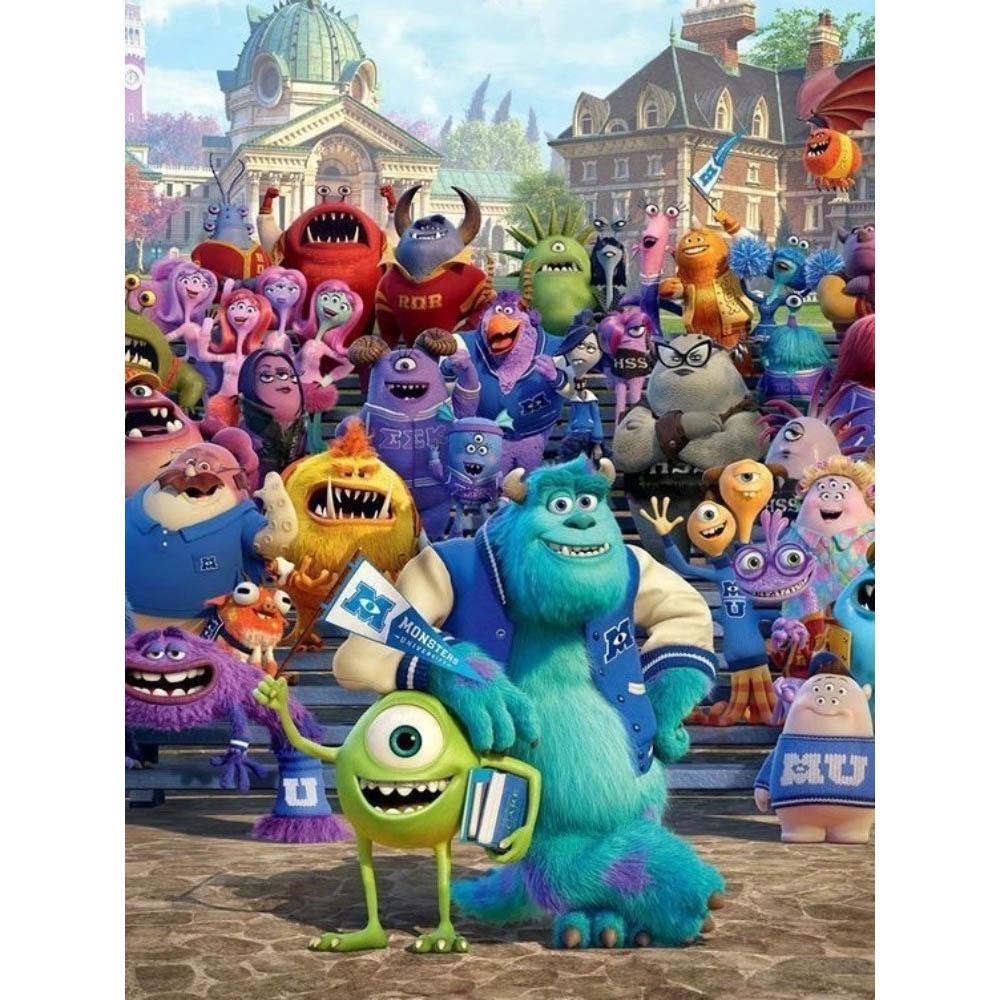 2026 New Disney Monsters Inc Diamond Embroidery Cartoon Round Diamond Painting New Mosaic Puzzle Rhinestones Home Wall Decor