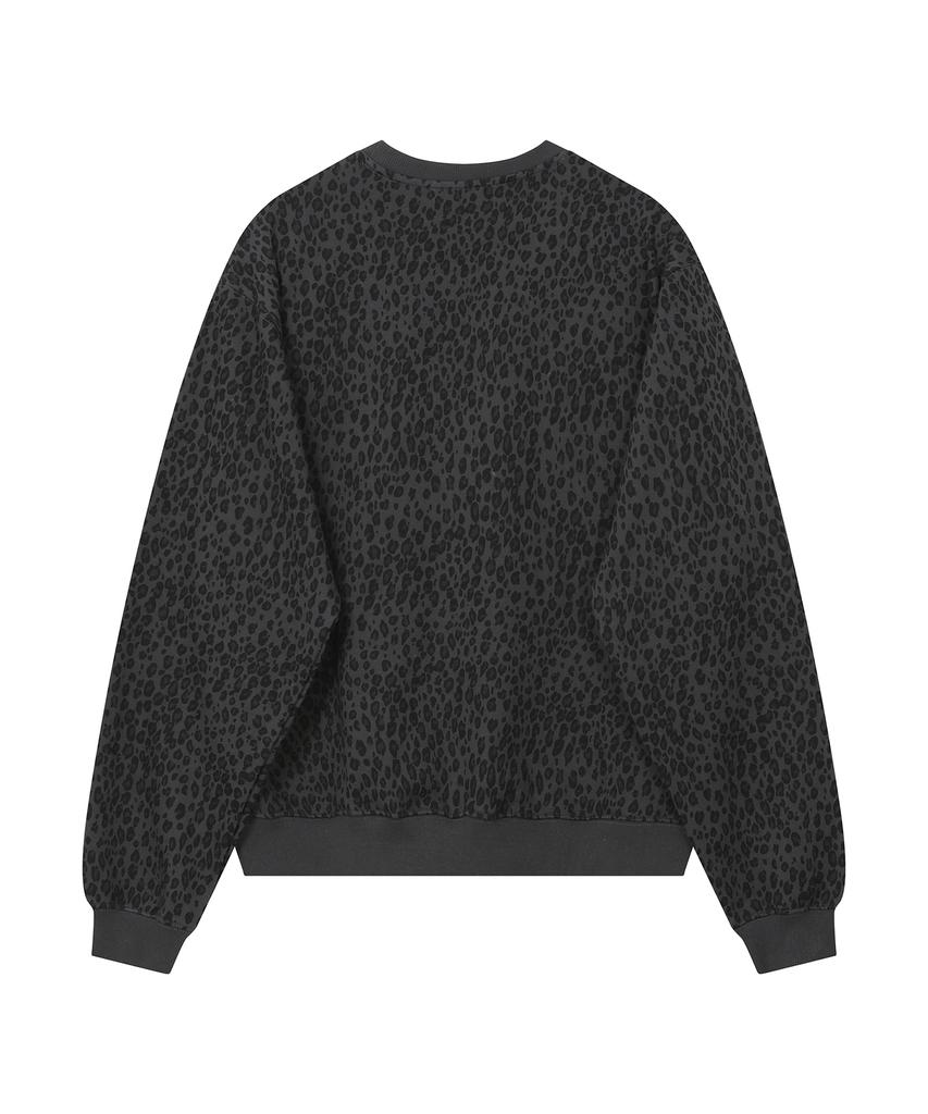 BAUF Leopard Puppy Sweatshirt [Charcoal]