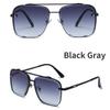 Новые квадратные поляризованные солнцезащитные очки с градиентом, модные крутые винтажные металлические солнцезащитные очки UV400