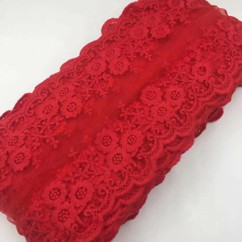 1 Метр Хлопок Цветочная Вышивка Сетка Пэчворк Кружево DIY Одежда Швейная Ткань 12 см Ширина DIY Одежда Шторы Аксессуары Лента