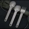 Long Handle Outdoor Camping Fork Environmental Cutlery Fork Titanium Spoon Outdoor Tool