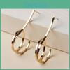 Gold Circle Metal Earrings Women Geometric Jewelry For Special Occasions