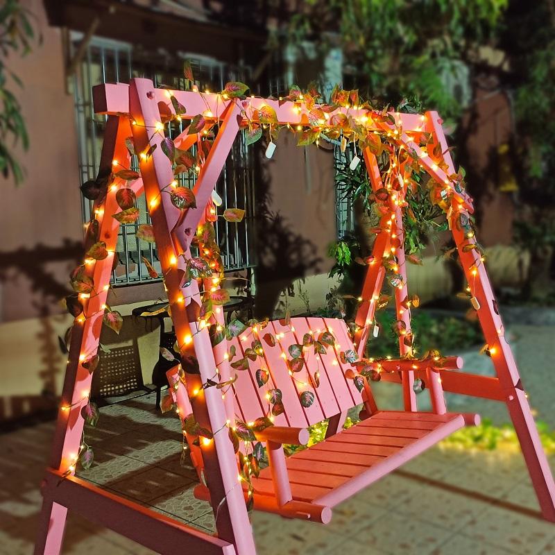 Имитация занавески для растений, световая струна Фея Фея Фея, лампа из медной проволоки, уличное украшение стены, световая струна, украшение в помещении, искусственное зеленое растение