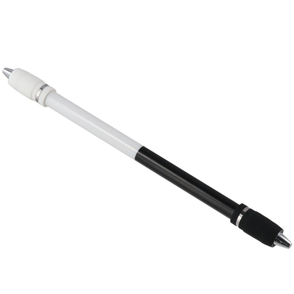 White Pen Spinning Black Non Slip Coated Beginner Spin Pen Office