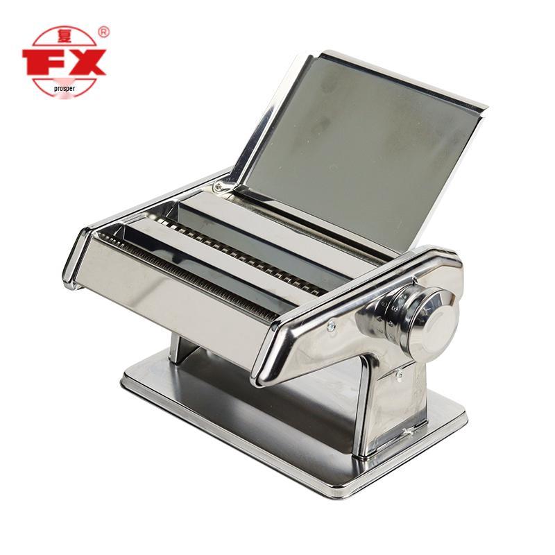 Ручная пресс-машина для пасты и лапши бренда Fuxing с несъемным лезвием и поддоном, Нержавеющая сталь