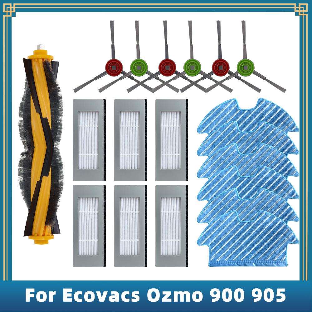 Для Ecovacs Debot Ozmo 900 905 Робот-пылесос Запасные части Аксессуары Ролик Основная Боковая щетка Фильтр Hepa Тряпка для швабры