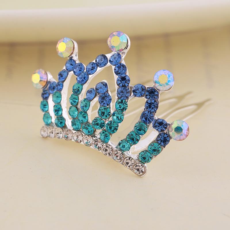 Kids' Rhinestone Crown Comb - Cute Princess Tiara Hair Accessory for Birthdays