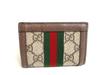 Authentic GUCCI Beige Leather Ophidia GG Trifold Wallet Compact Wallet #a470  Refurbished