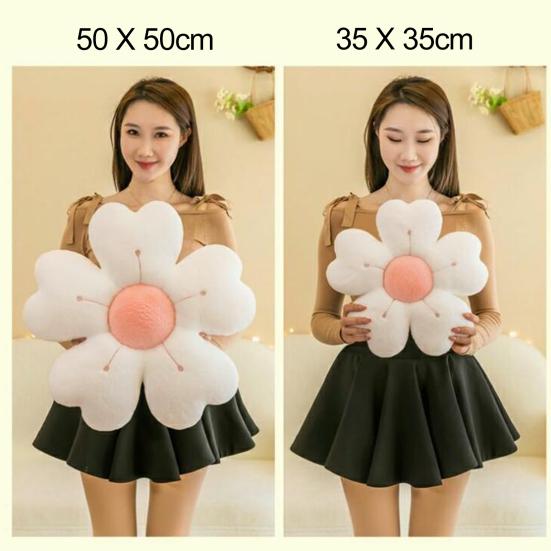 Throw Pillow Wear Resistant Washable Non-Fading Aesthetic Flower Shaped Floor Pillow Decorative Cushion Sofa Couch Decor