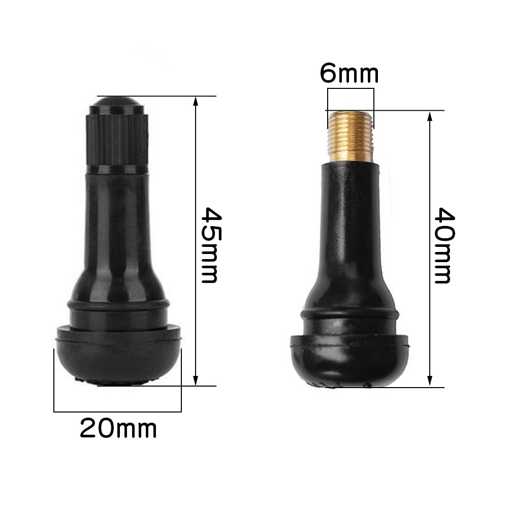 LIANHATA бескамерные шины резиновые клапаны набор из 4 TR413 бескамерные шины воздушный клапан резиновый автомобиль велосипед прямой тип (8 шт. TR413)