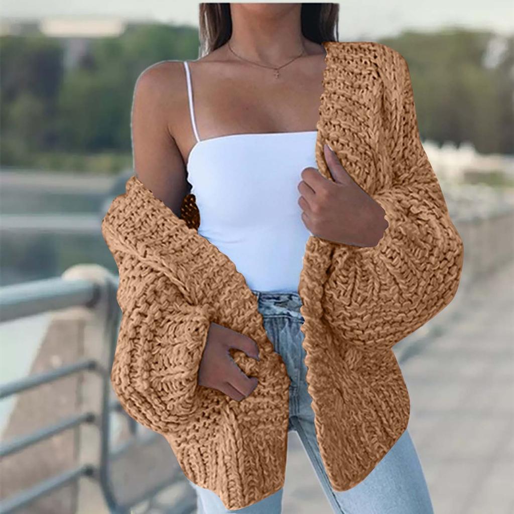 Женские вязаные плюшевые свободные верхние топы большого размера с рукавами