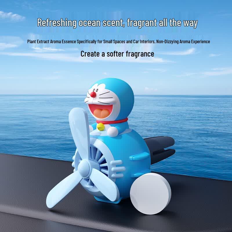 ROCK Ароматизатор в дефлектор автомобиля Doraemon Самолет