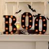 3 LED Marquee Light Up Letters "BOO" Sign for Indoor Halloween Decor