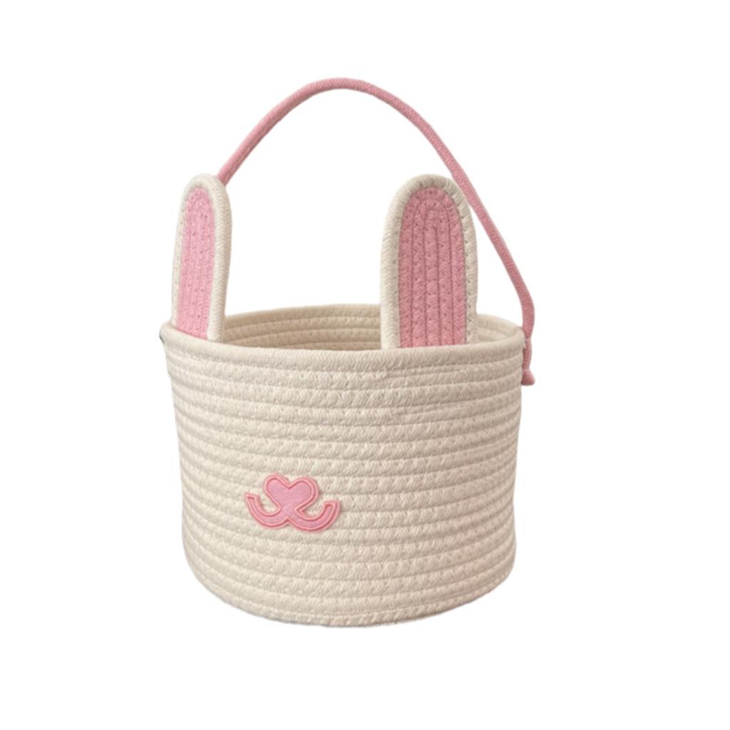 Fashionable Handheld Easters Rabbit Eggs Basket Designs for Easy Carrying and Festival Celebration Home Decoration