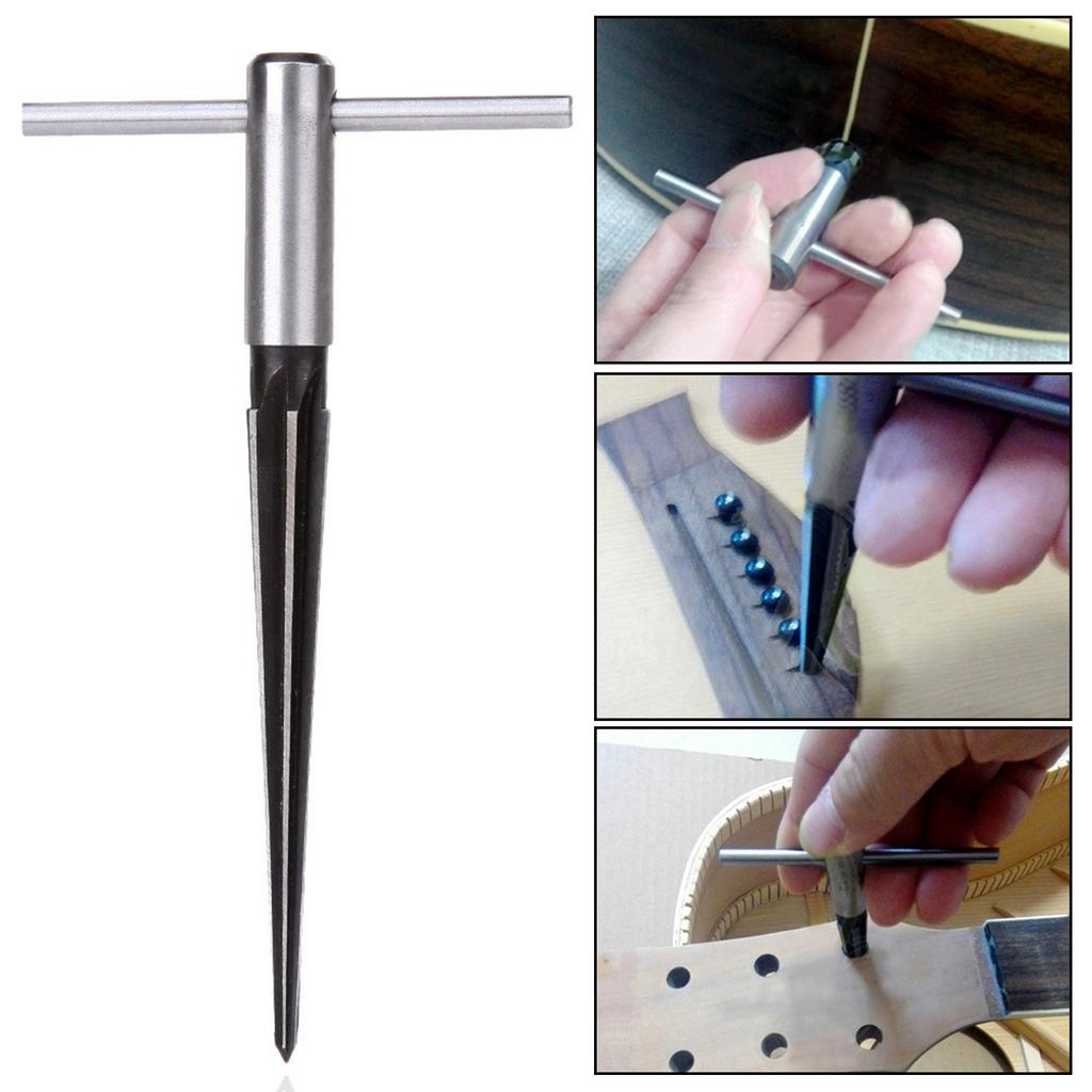Коническая развертка для отверстий под пины бриджа гитары, инструмент для деревообработчика и лютье