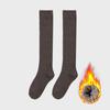 Socks Women's Winter Warm Long Stockings Thick Thermal Cotton Terry Solid Harajuku Breathable Thicken Casual Knee High Socks