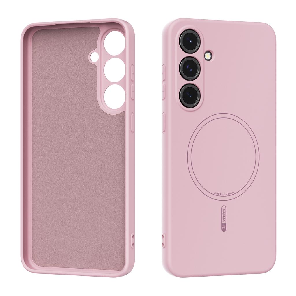 ABEEL For Samsung Galaxy S24 FE Magnetic Case Skin Touch Liquid Silicone Phone Back Cover