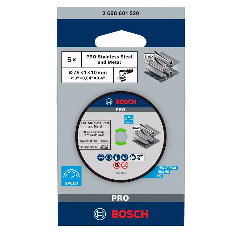 BOSCH Professional 2608601520 Дисковая пила PRO из нержавеющей стали и металлического сплава Режущий диск Аксессуар для угловой шлифовальной машины