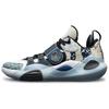 Li Ning All City 8 Амортизирующие Скользкие Устойчивые к истиранию Низкие Баскетбольные Кроссовки Мужские Бело-синие ABPQ005-10