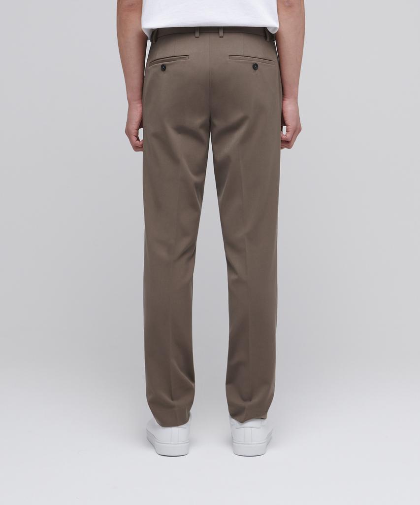 MUSINSA STANDARD Tapered Hidden Elastic Waist Length Slacks [Light Brown]