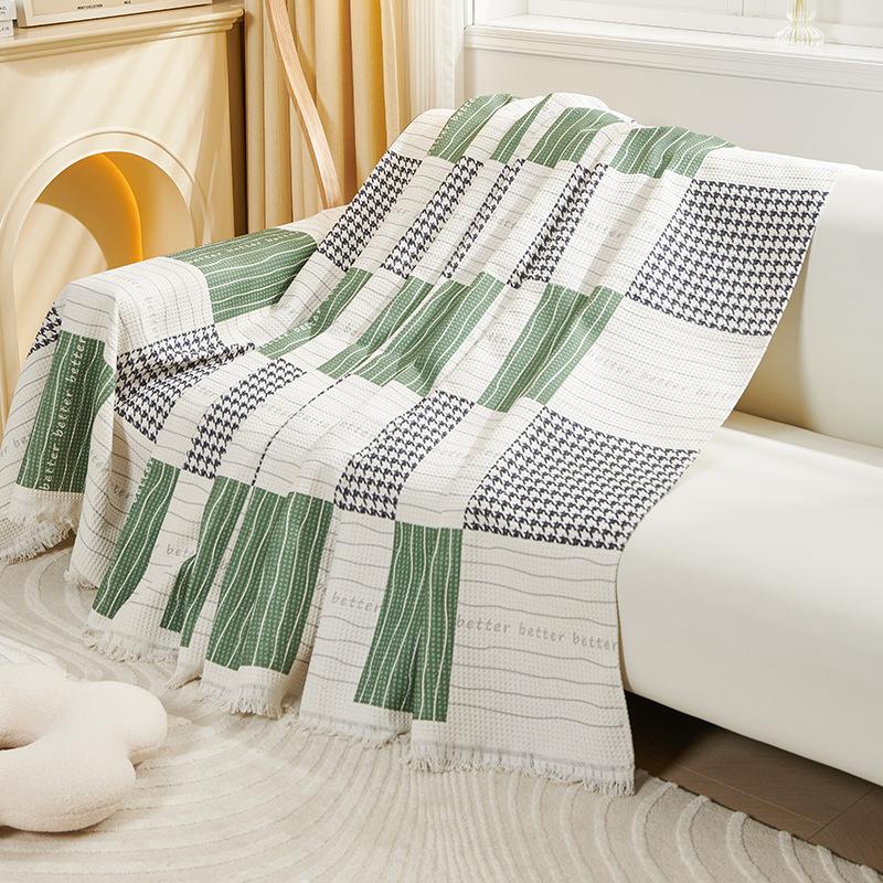 INS Style Sofa Cover Cloth All-Inclusive Four Seasons Anti-Scratching Non-Slip Sofa Cover Cushion Blanket Thickened Living Room