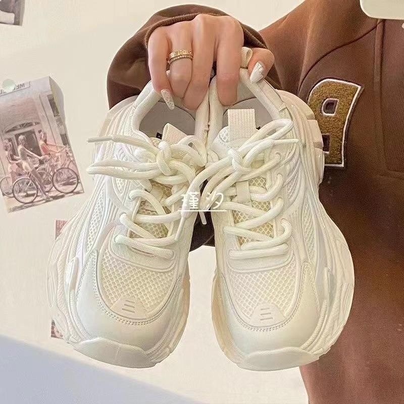 Туфли на толстой подошве для пап, женские, весна 2025, новая модная универсальная повседневная спортивная обувь высокого класса