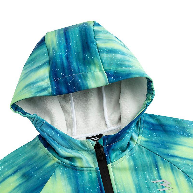 Nike Jacket 3brand Collection, Windproof Thermal Hooded Fleece Lined Raglan Sleeve Long Sleeved Indigo 9Q0911-U90