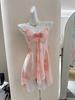 Smudge butterfly fairy sweet lady suspender nightdress spring and summer ice silk comfortable and sexy suspender flower pajamas