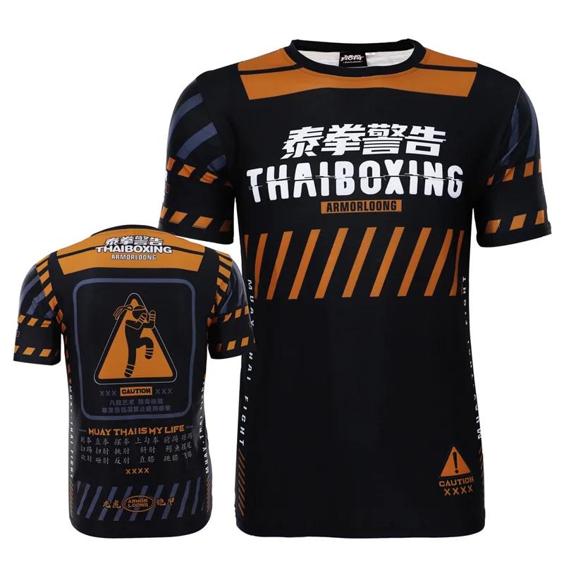 Новая футболка Муай Тай с графическим принтом и короткими рукавами, футболки ММА для мужчин, крутые футболки в стиле хип-хоп для спортзала, футболки больших размеров