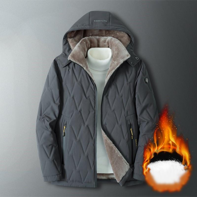 Зимняя хлопковая куртка для мужчин среднего и пожилого возраста больших размеров, теплый костюм для папы