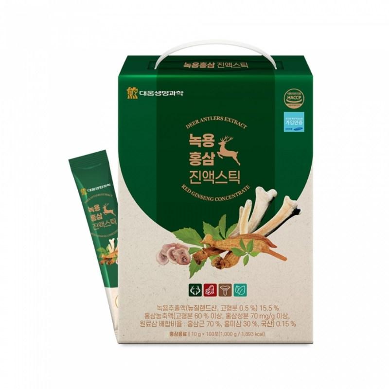 Daewoong Deer Antler Red Ginseng Essence Stick 100 Packets Holiday Parents, 1 Kg, 1 Unit
