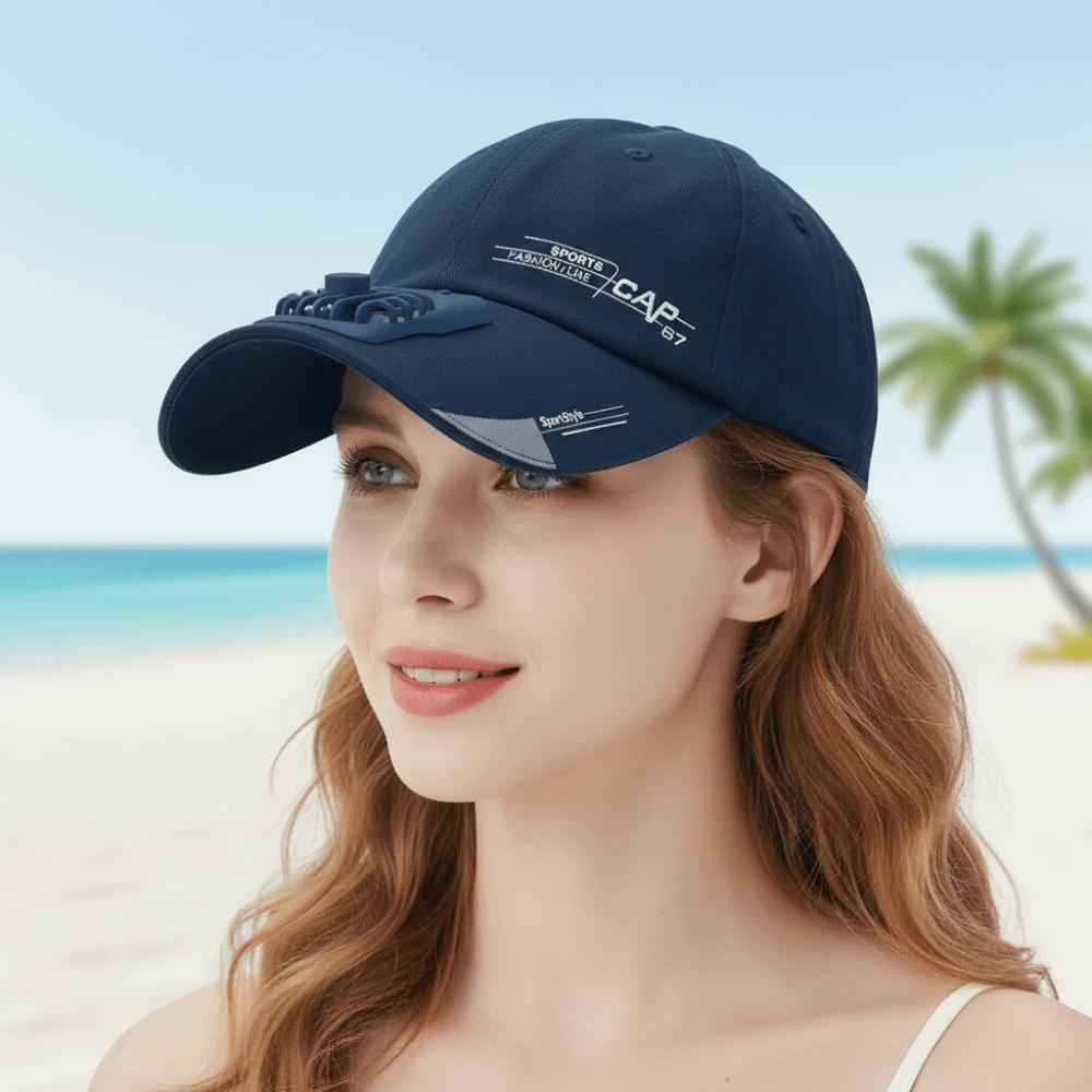 Portable Rechargeable Fan Hat Adjustable Anti-collapse Cooling Peaked Cap  Sport