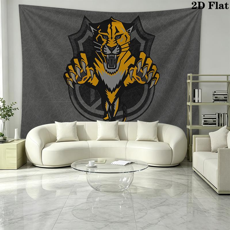 Florida Panthers Wall Tapestry Aesthetic Wall Hanging Printed Fabric Blanket Decorative Tapestries for Bedroom Living Room Home Decor